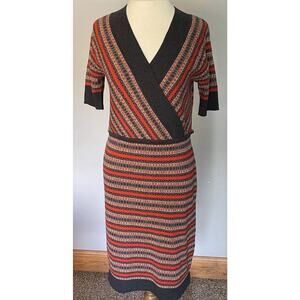 PENDLETON Women Sweater Dress XS 100% Merino Wool‎ Quimby Charcoal No Belt Fall